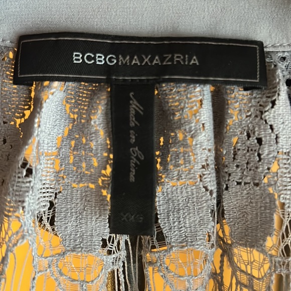 BCBGMAXAZRIA NAHLA Lace and Silk Top - Picture 2 of 7